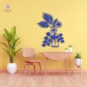 תמונת מתכת -עציץ מס' 11, עיצוב קיר אומנותי בגישה מינימאליסטית
